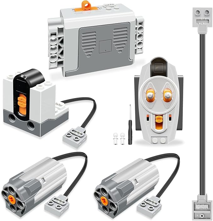 6 In 1 Power Function Motor Set With M Motor Remote Control Receiver Battery Box Extension