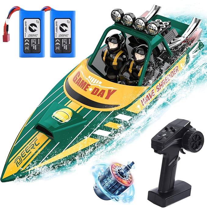 Deerc Brushless Rc Boat 25 Mph Racing Jet Boat Remote Control Boat W Proportional Control 