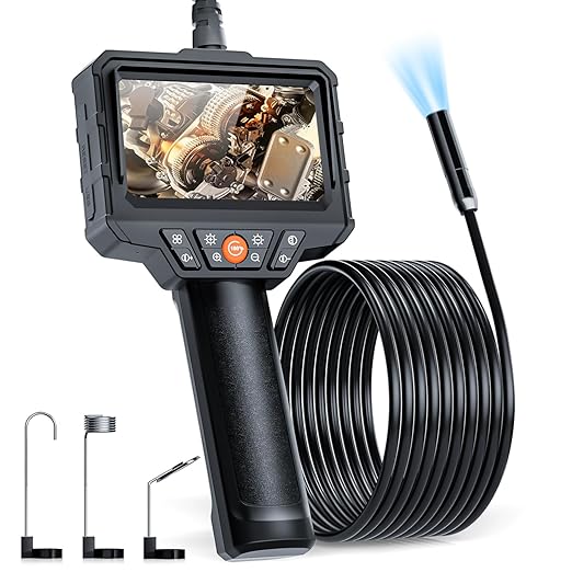 Endoscope Camera With Light 4 3 Lcd Screen Hd Digital Handheld Borescope Ip67 Waterproof S