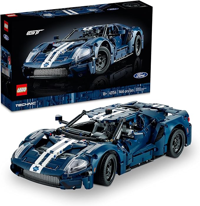 Lego Technic 2022 Ford Gt 42154 Car Model Kit For Adults To Build Collectible Set 1 12 Sca
