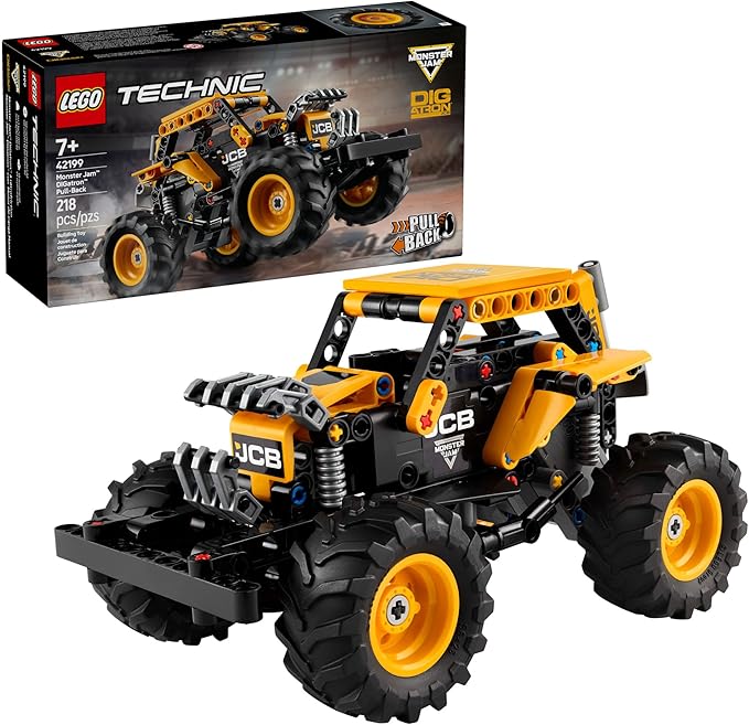 Lego Technic Monster Jam Digatron Pull Back Monster Truck Toy Building Toy For Kids Boys A