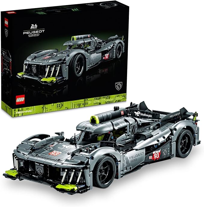 Lego Technic Peugeot 9x8 24h Le Mans Hybrid Hypercar 42156 Collectible Race Car Building K