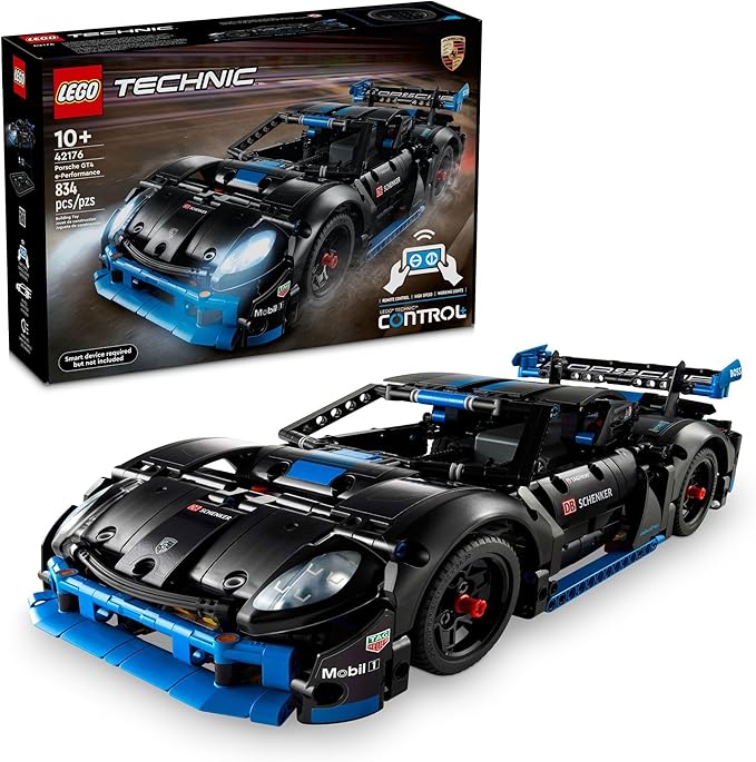 Lego Technic Porsche Gt4 E Performance Race Car Toy Remote Control Car With Authentic Deta