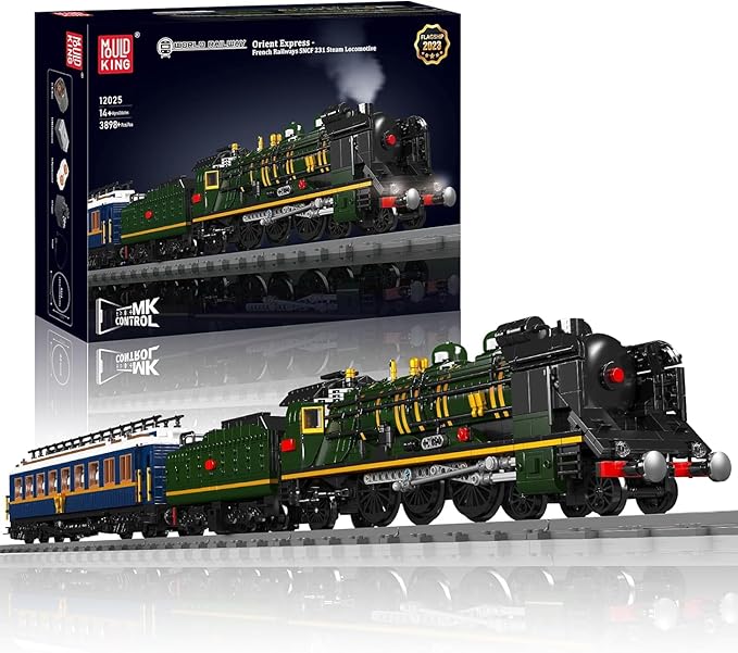 Mould King 12025 Train Set For Boys Technology Remote Controlled Steam Locomotive Train Li