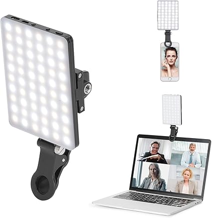 Newmowa 60 Led High Power Rechargeable Clip Fill Video Light With Front Back Clip Adjusted