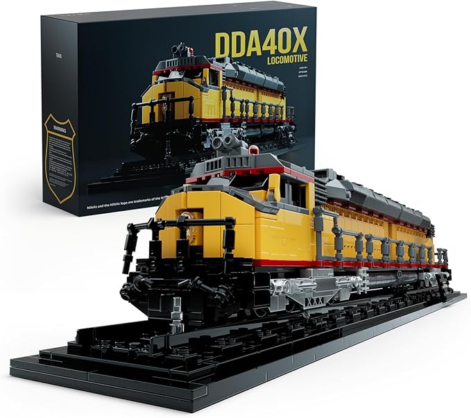 Nifeliz Dda40x Locomotive Building Set With Train Tracks Collectible Steam Train Building 