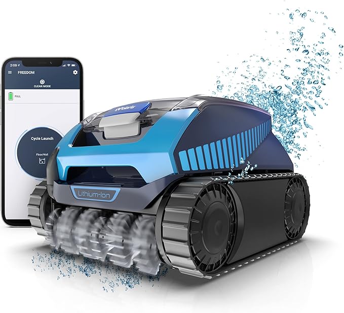 Polaris Freedom Cordless Robotic Pool Cleaner, Cable-Free for All In-Ground Pools up to 50ft, Four Cleaning Modes & Intelligent Cleaning Technology