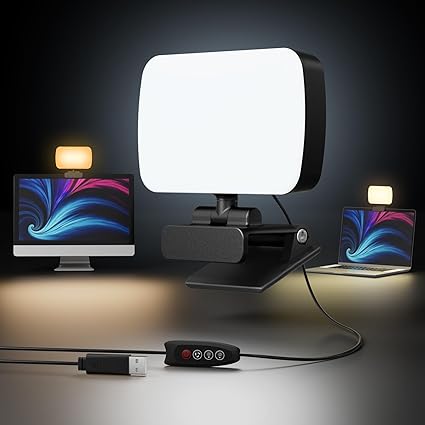 Realplus Conference Video Light Clip On Laptop Light With 120 Leds And 3 Light Modes 10 Le