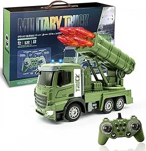 Remote Control Missile Military Truck 2 4ghz Rc Army Truck Toys With Metal Cab Missile Lau