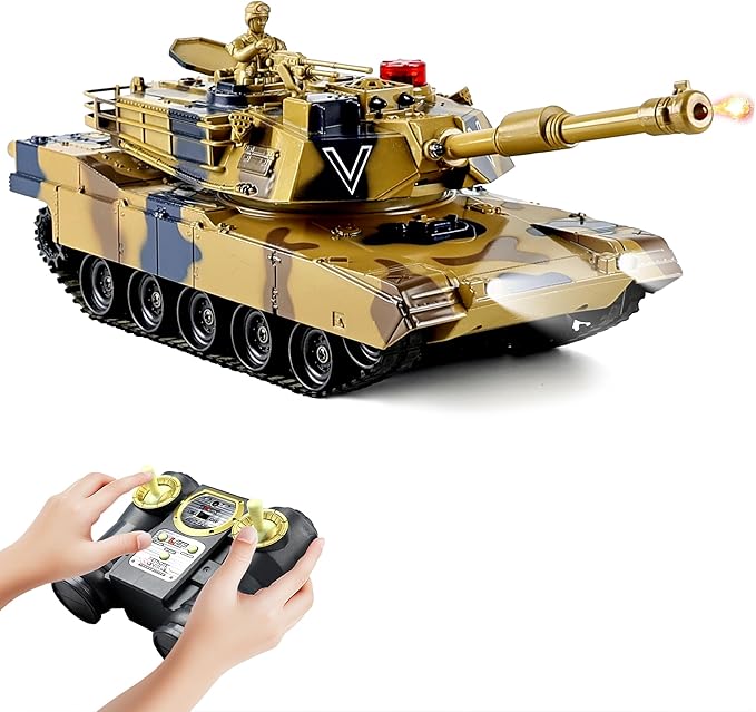 Remote Control Tank 2 4ghz Battle Tank 1 24 350 Rotating Turret Led Lighting With Smoke Ef