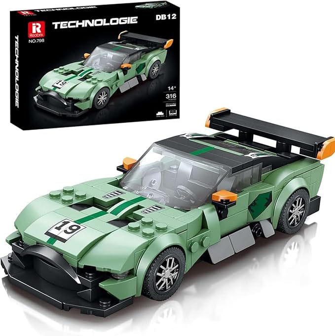 Reobrix 798 Aston Martin Db12 Toy Car Building Blocks Model Car Kit For Display And Collec
