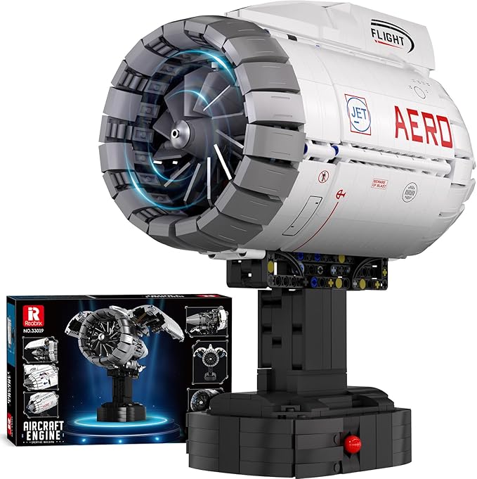 Reobrix Aircraft Engine Building Sets Engine Model Kit That Works Model Engine Kit For Adu