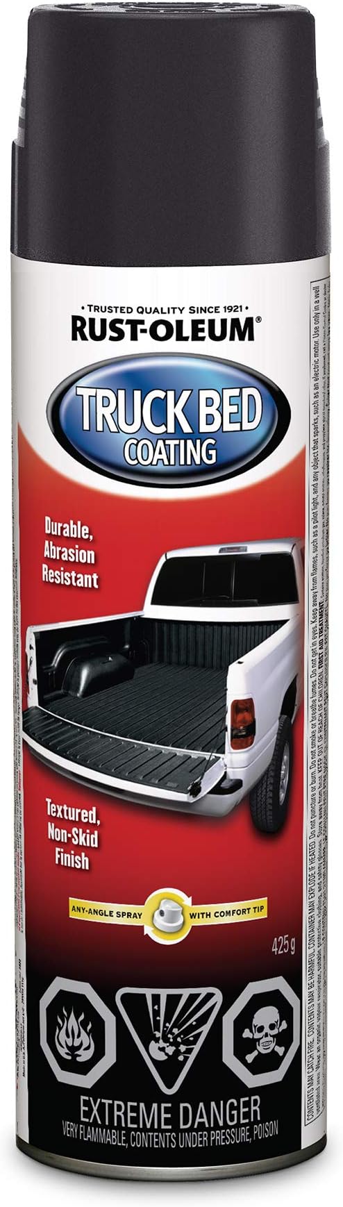 Rust-Oleum Automotive Truck Bed Coating Spray Paint in Black, 425g