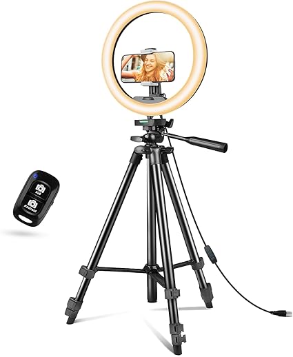 Sensyne 12 Ring Light With Tripod Stand Led Selfie Ring Light With Stand And Phone Holder 