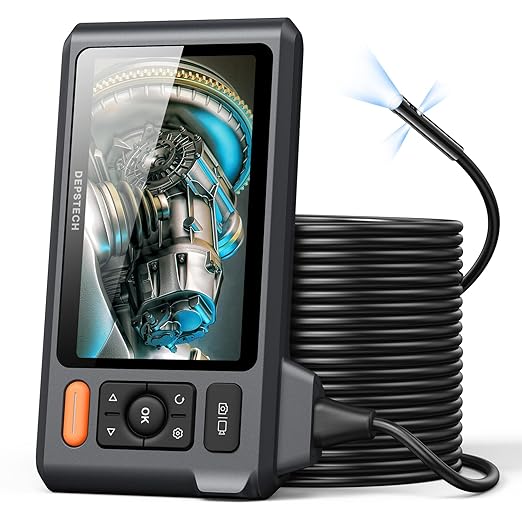 Triple Lens Sewer Inspection Camera With 50ft Semi Rigid Cable Depstech 5 Ips Screen Endos