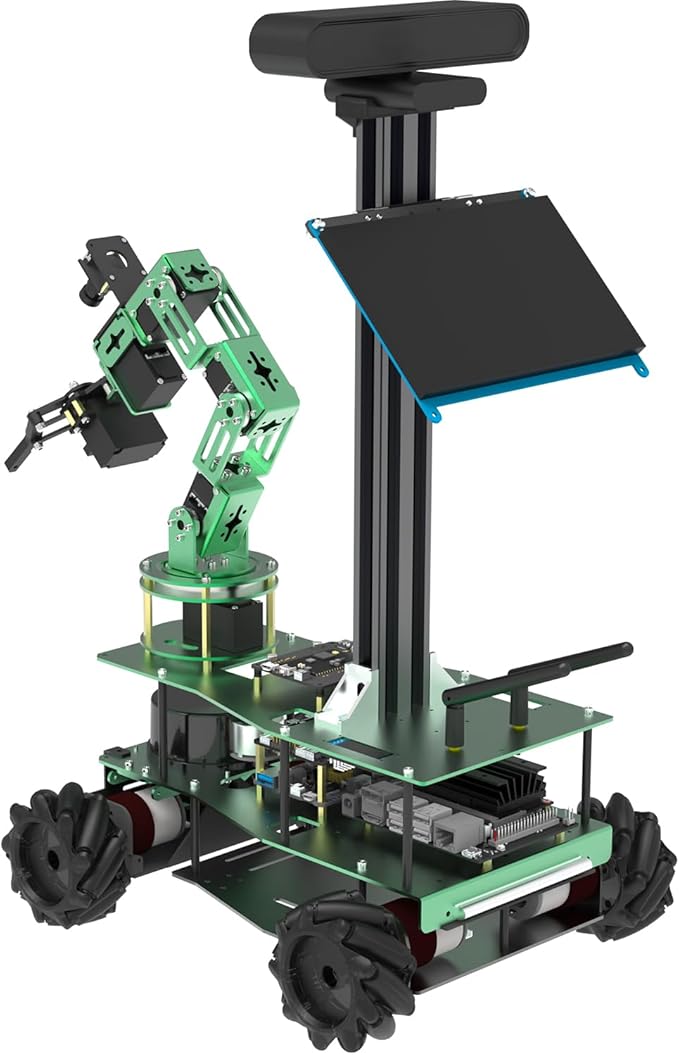 Yahboom Professional Programming Ai Robot Kit With 6dof Robot Arm Mecanum Wheel Chassis Ba
